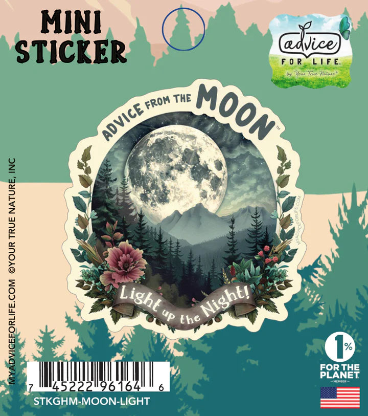 Advice for Life Mini Vinyl Sticker - Moon Light up the Night