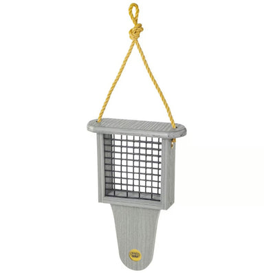 Modern Farmhouse Single Suet Feeder w/ Tail Prop - Driftwood