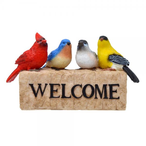 Backyard Birds Welcome Statue