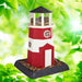 North States Village Collection - Large Red/White Lighthouse Birdfeeder