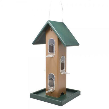 Hunter Green/Driftwood Tube Feeder with seed Tray