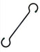 S-Hook - 12" w/ green caps