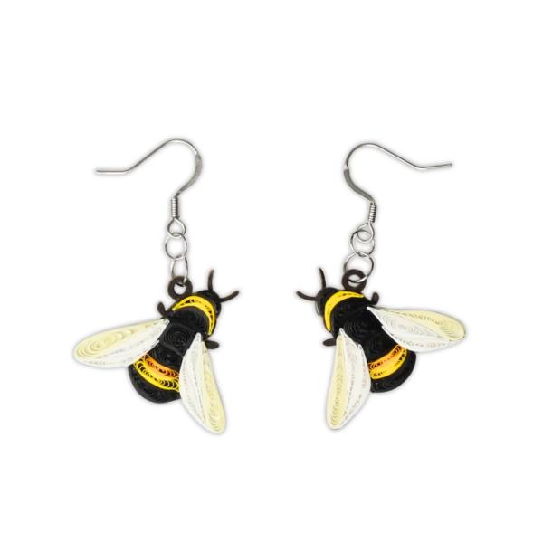 Quilled Earrings - Bees