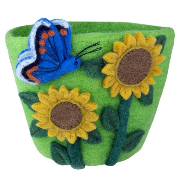 Felt Pot - Sunflower Butterfly