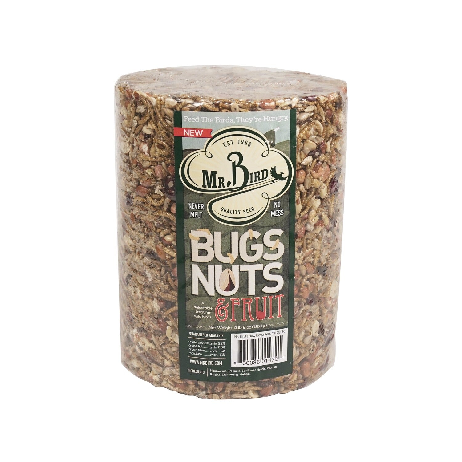 Bugs, Nuts & Fruit Seed Cakes - Large Cylinder