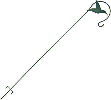 Erva 65 in Deluxe Green Hummingbird Feeder Pole - Steel Shepherds Hook
