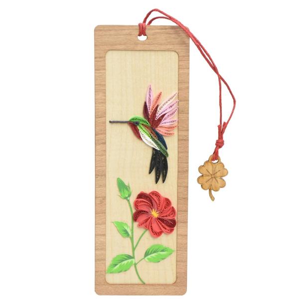 Quilled Bookmark - Hummingbird