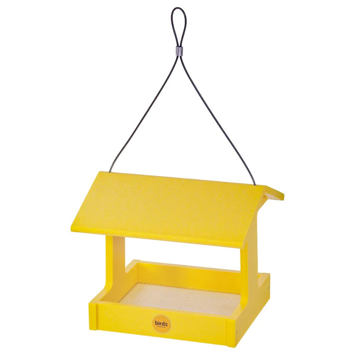 Fly-Thru Feeder - Yellow Recycled Plastic