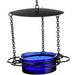 Cobalt Hanging Floral Feeder Bluebirds