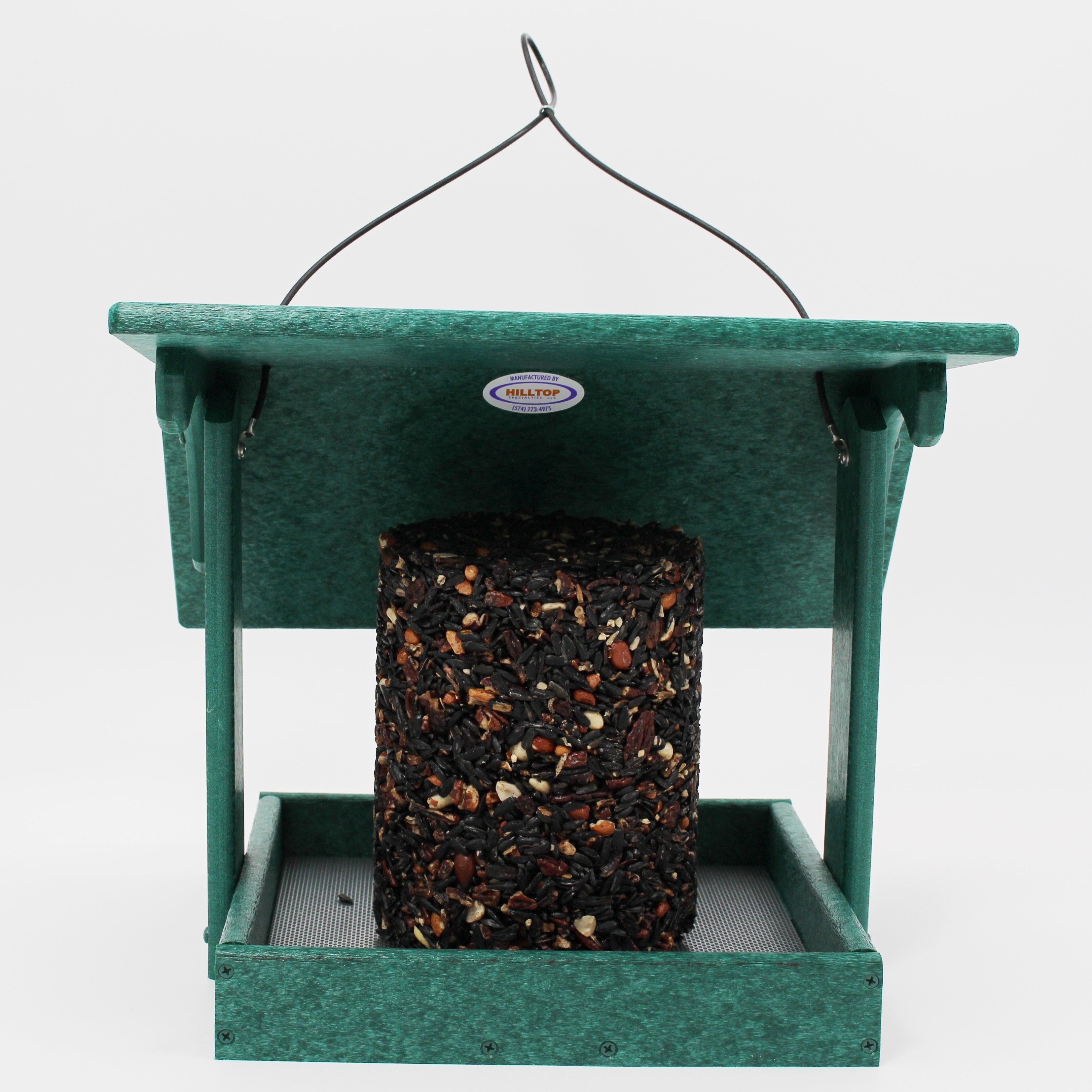 Bird Banquet Green Seed Cylinder Feeder