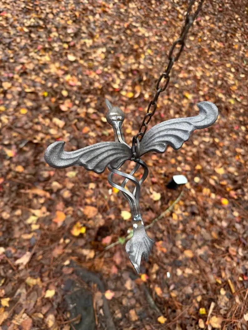 Wrought Iron Hanging Hummingbird