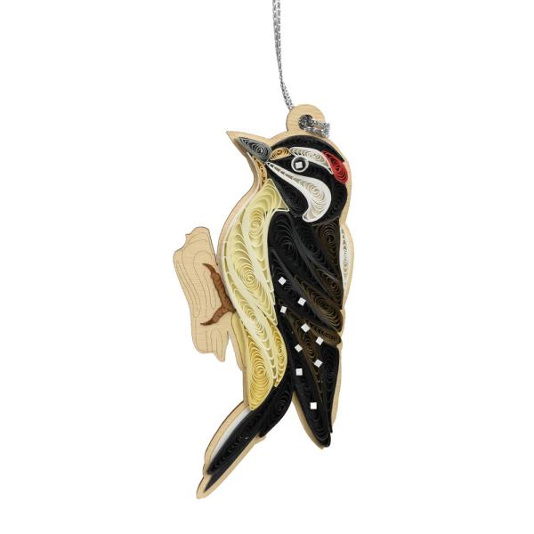 Quilled Ornament - Downy Woodpecker