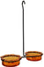 Erva Double Dish Orange Wire Hanger Feeder