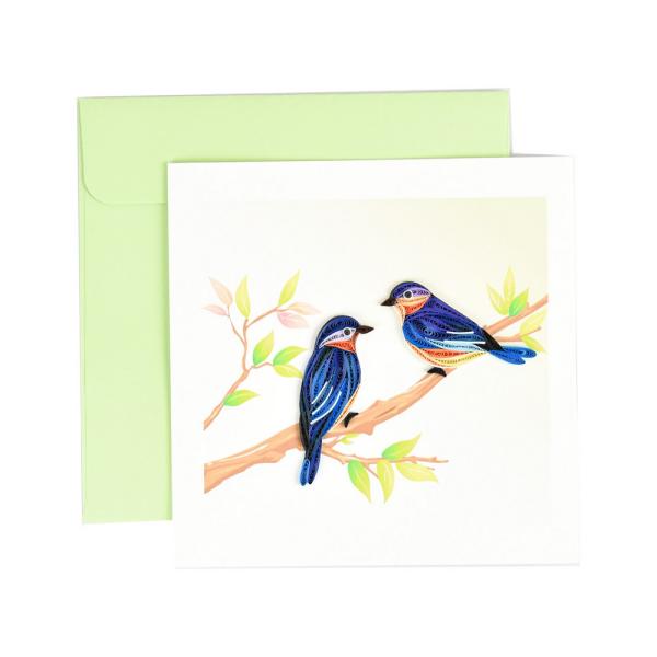 Quilled Card - Bluebirds