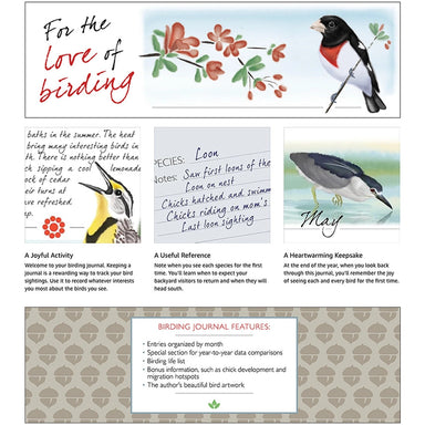 Birding Journal Through the Seasons, sample interior logging page