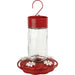 Scarlet Swirl Glass Hummingbird Feeder 20oz