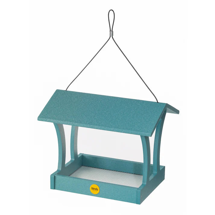 Fly-Thru Feeder - Lake Blue Recycled Plastic
