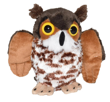 Wild Republic Pocketkins Eco Great Horned Owl plush 5 inch