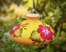 Lone Wolf Large Hummingbird Feeder - 2-Tone Yellow/Red w/ Red Posy