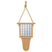 Modern Farmhouse Single Suet Feeder w/ Tail Prop - Natural Teak