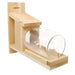 Wood Squirrel In Jar Feeder