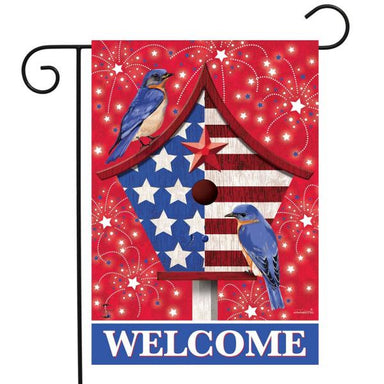 American Bluebirds Garden Flag