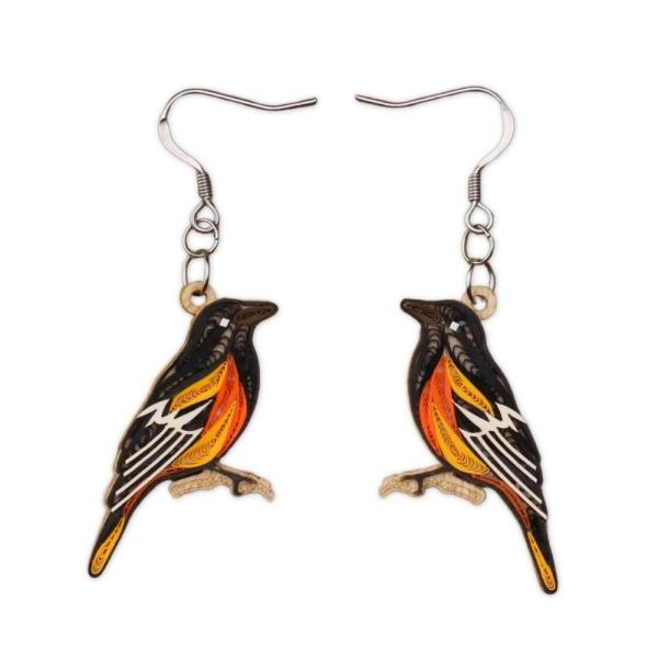 Quilled Earrings - Oriole