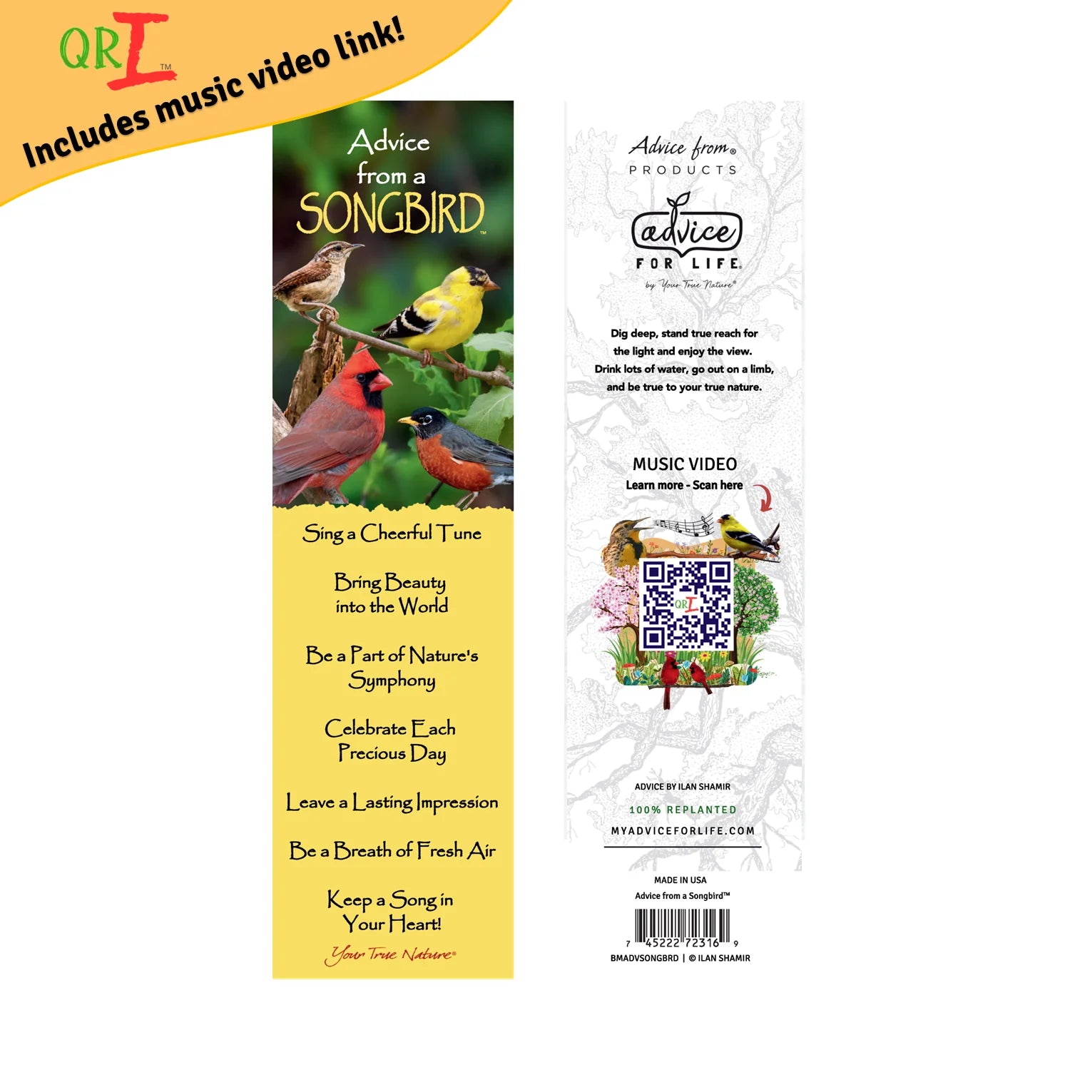 Advice for Life Bookmark - Songbird