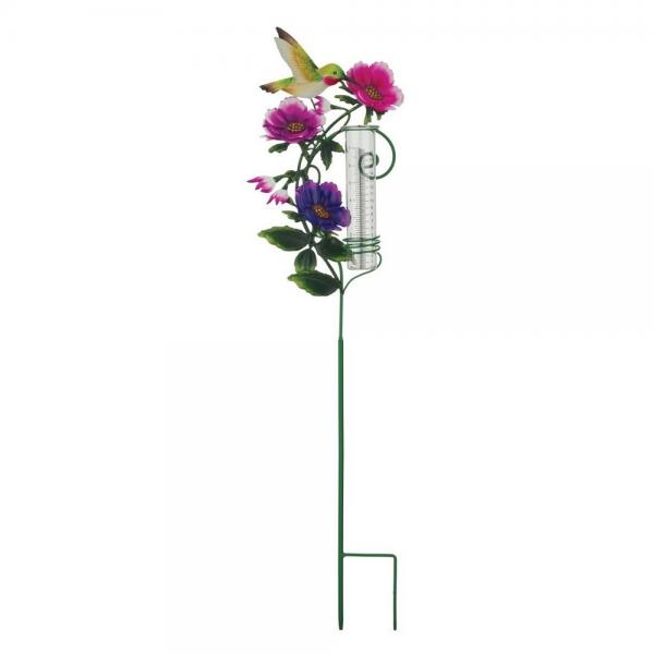 Hummingbird Flower Rain Gauge