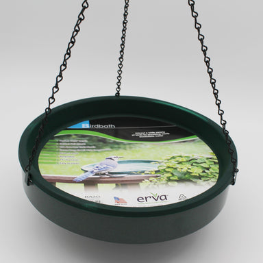 Erva Hanging Bird Bath - Green w/ 14" Green Insert