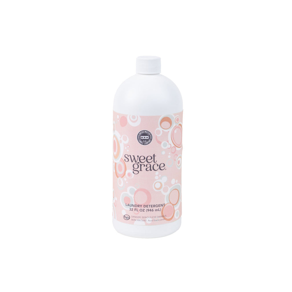 Sweet Grace 32oz Laundry Detergent bottle white studio shot