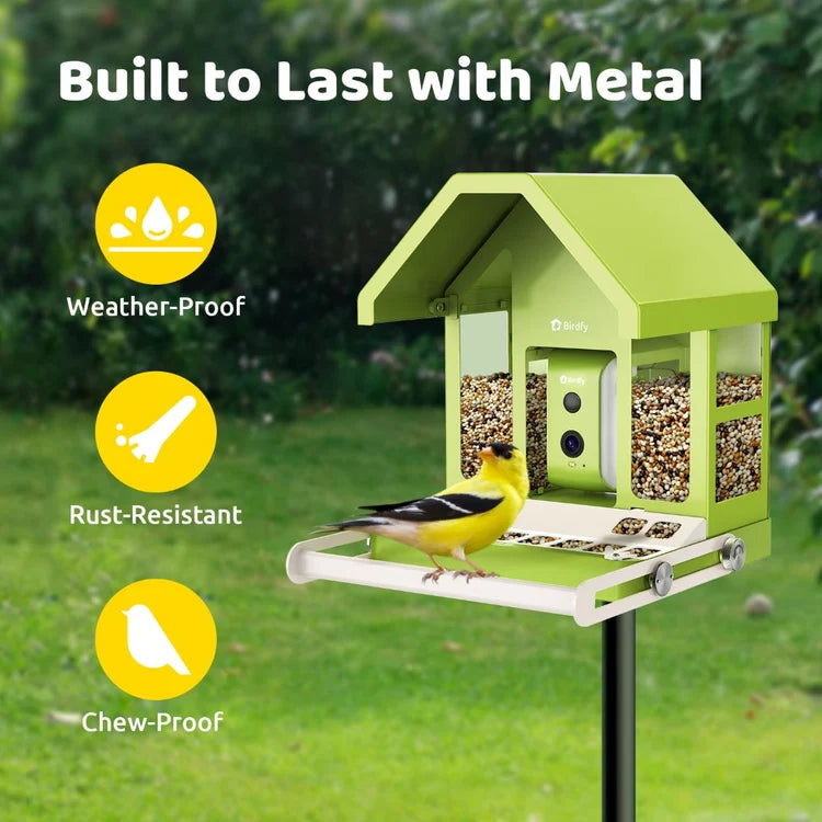 Birdfy Solar 1080P Smart Birdfeeder Camera Metal