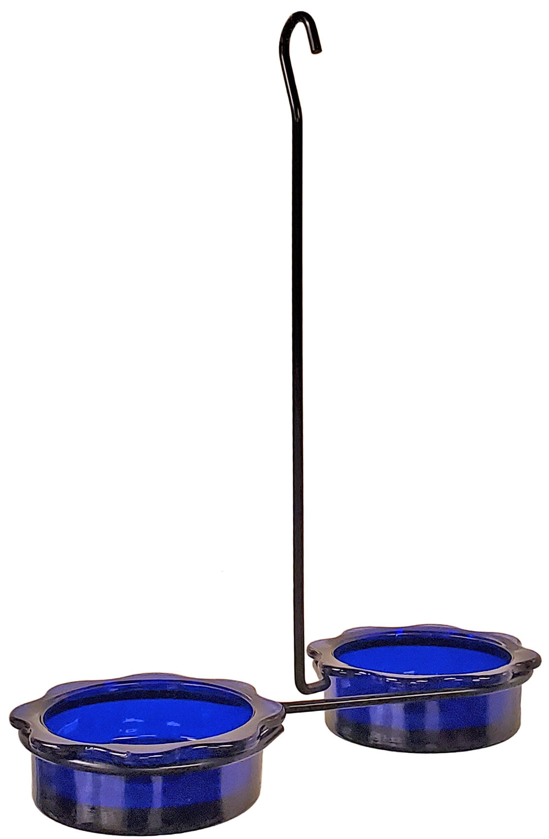 Erva Double Dish Blue Wire Hanger Feeder