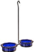 Erva Double Dish Blue Wire Hanger Feeder
