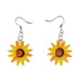 Quilled Earrings - Sunflower
