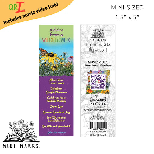 Advice for Life Mini Bookmark - Wildflower