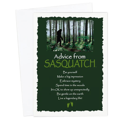 Advice for Life Greeting Card - Sasquatch