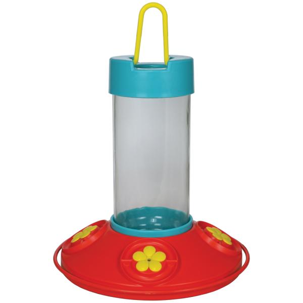 Dr JB's 16oz Hummingbird Feeder - (Blue Jar/Yellow Flowers)