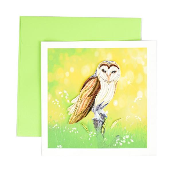 Quilled Card - Barn Owl