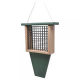 Single Suet Feeder w/ Tail Prop - Recycled Plastic Hunter/Driftwood