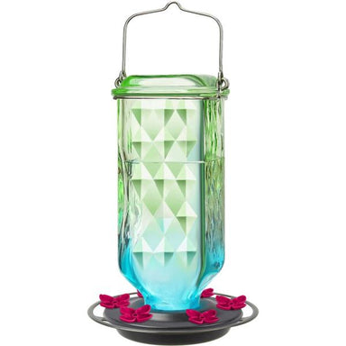 Seafoam Ombre Column Antique Hummingbird Feeder