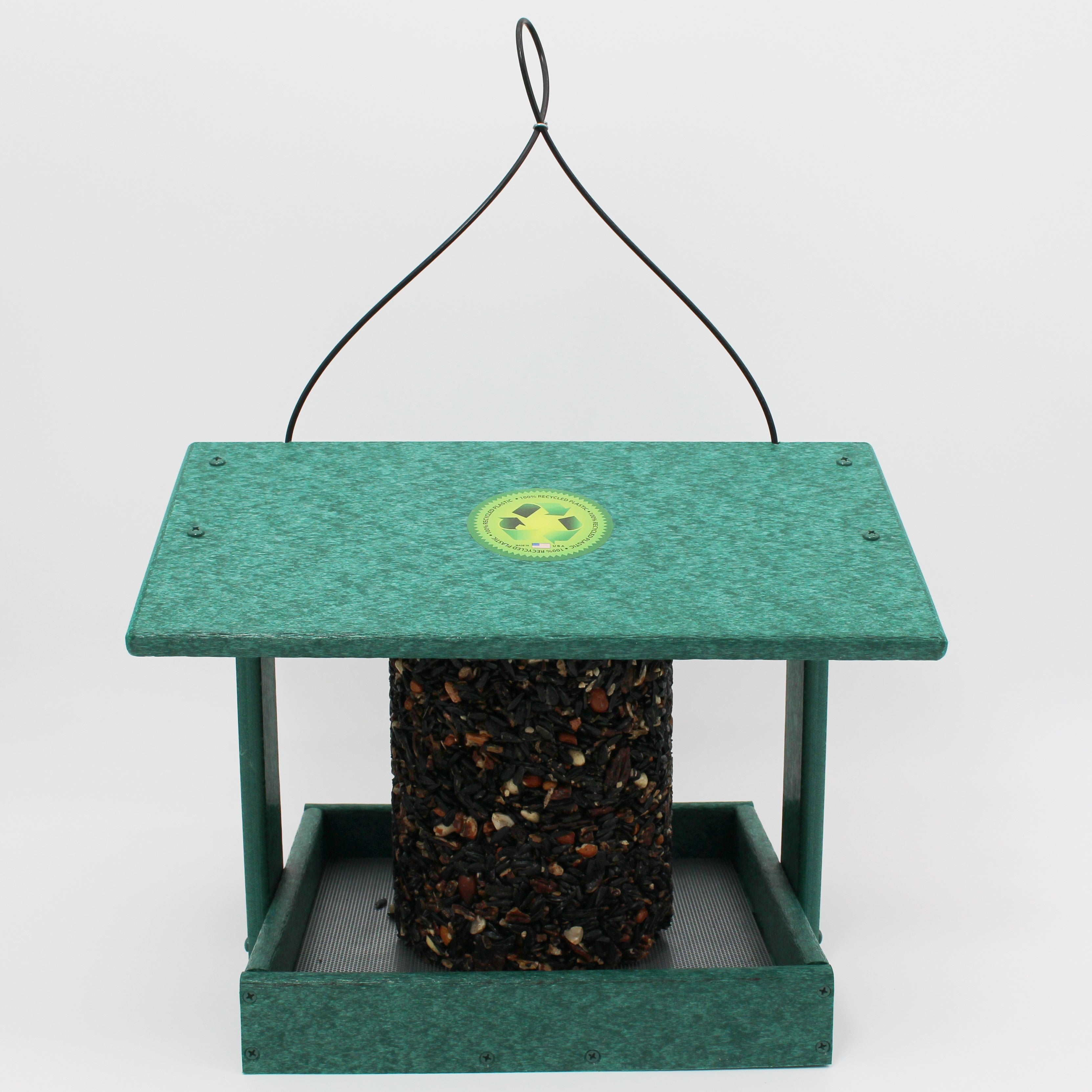 Bird Banquet Green Seed Cylinder Feeder