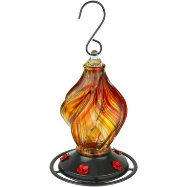 Sunburst Sipper Recycled Handblown Glass Hummingbird Feeder - 13oz