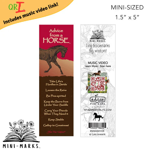 Advice for Life Mini Bookmark - Horse