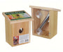 Wooden Window Bird House with Mirror