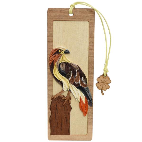 Quilled Bookmark - Red Tail Hawk