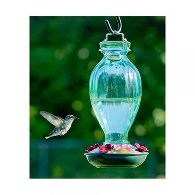 Fluted Glass Hummingbird Feeder