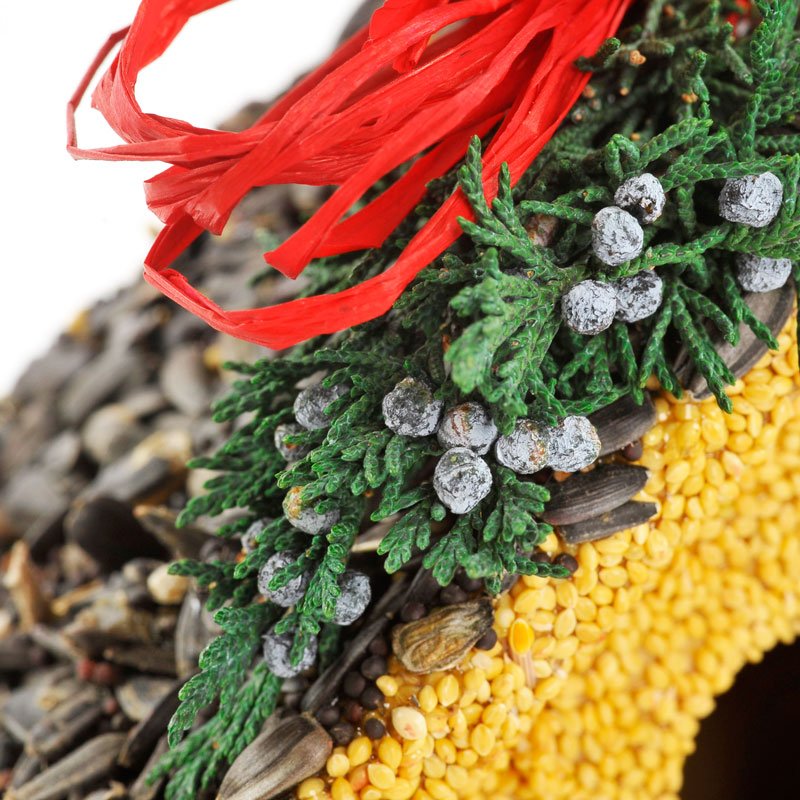 Holiday Birdie Cottage Treat, close-up decoration detail