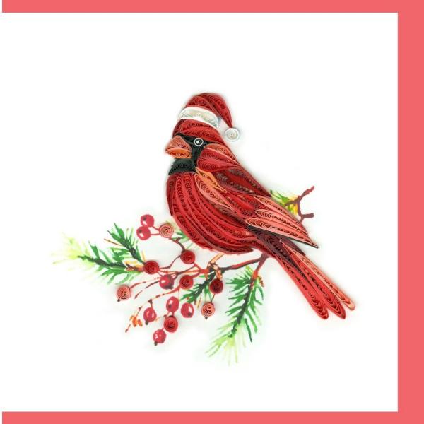 Quilled Card - Santa Cardinal