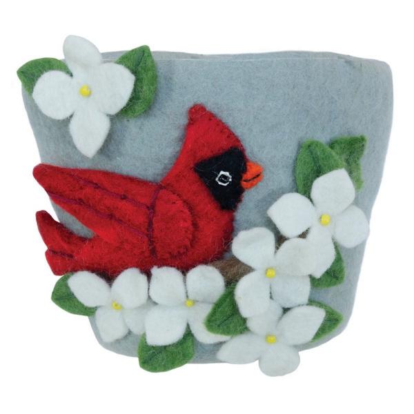 Felt Pot - Dogwood Cardinal
